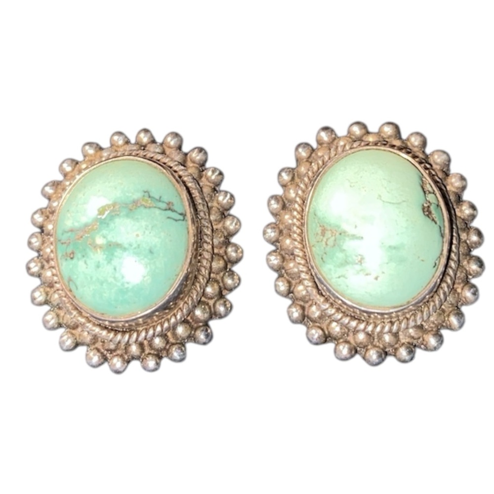 Elegant Turquoise and Silver Earrings